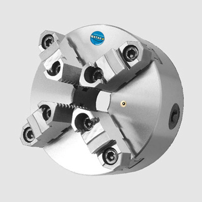 K12-A Series 4-Jaw Self-Centering Chucks Plain Back, Two-piece Hard Reversible Jaws